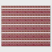 ポインセチア植物学パーソナライズされたメリークリスマス ラッピングペーパー (フラット)