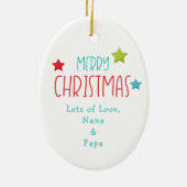 ポインセチア極熊キッズセラミックオーナメント セラミックオーナメント (裏面)