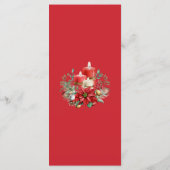 ポインセチア水彩クリスマスパーティー メニュー (裏面)