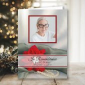 ポインセチア真珠の冬の葬儀サービス折り畳み プログラム