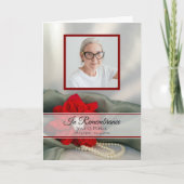 ポインセチア真珠の冬の葬儀サービス折り畳み プログラム (正面)