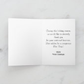 ポインセチア素朴ビジネスカントリーのクリスマス シーズンカード (内部)