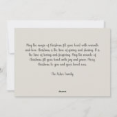 ポインセチア素朴付きクリスマスグリーティングカード シーズンカード (裏面)