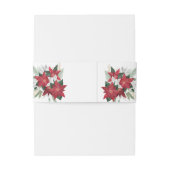 ポインセチア結婚クリスマス 招待状ベリーバンド (裏面例)