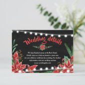 ポインセチア結婚シャルボードクリスマス詳細 招待状 (スタンド正面)