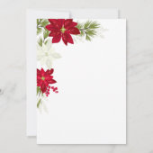 ポインセチア結婚フラワー 招待状 (裏面)