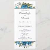 ポインセチア結婚フローラ |ターコイズ青 プログラム (正面)