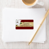 ポインセチア羊皮紙ステッカー ラベル (インサイチュ)