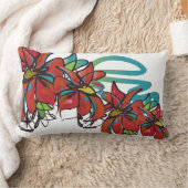 ポインセチア腰枕 ランバークッション (ブランケット)