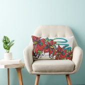 ポインセチア腰枕 ランバークッション (椅子)