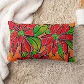 ポインセチア腰枕 ランバークッション (ブランケット)