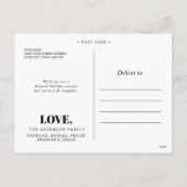 ポインセチア花のパターン喜ばしい写真クリスマス シーズンポストカード (裏面)