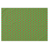 ポインセチア花の模様（緑のテーブルクロス） テーブルクロス (正面(横))