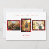 ポインセチア花びらフレーム3 Photo Christmas Card シーズンカード (正面)