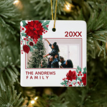 ポインセチア花アイビー葉ズクリスマス写真