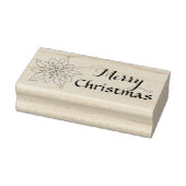 ポインセチア花イラストレーションメリークリスマス ラバースタンプ (スタンプ)