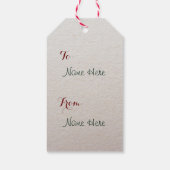 ポインセチア花クリスマスオイル絵画 ギフトタグ (裏面)