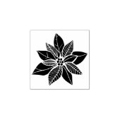 ポインセチア花クリスマス冬の休日 ラバースタンプ (インプリント)