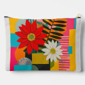 ポインセチア花化粧品バッグ アクセサリーポーチ (裏面)