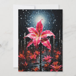 ポインセチア花抽象芸術クリスマスカード シーズンカード