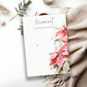 ポインセチア花模様クリスマスイヤリングスタッドホルダー 名刺