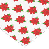 ポインセチア花模様(白) ショートテーブルランナー (コーナー)