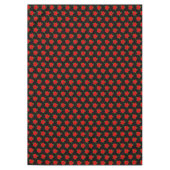 ポインセチア花模様（黒） テーブルクロス (正面)