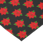 ポインセチア花模様（黒） テーブルクロス (アングル)