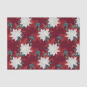 ポインセチア花赤と緑のクリスマスフローラ 薄葉紙 (正面)