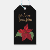 ポインセチア花 ギフトタグ (裏面)