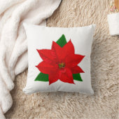 ポインセチア花 クッション (ブランケット)