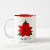 ポインセチア花 ツートーンマグカップ (左)