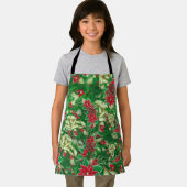 ポインセチア葉モミフローラクリスマス | エプロン (インサイチュ)