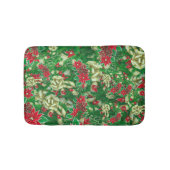 ポインセチア葉モミフローラクリスマス | バスマット (正面)