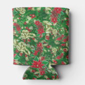 ポインセチア葉モミフローラクリスマス | 缶クーラー (裏面)