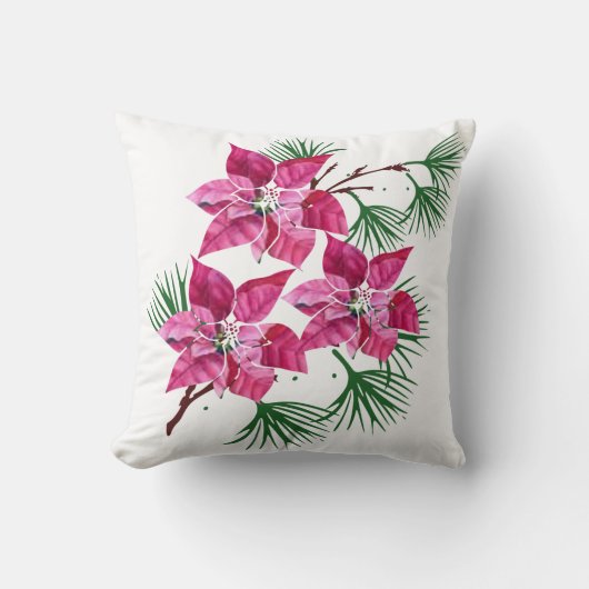 ポインセチア装飾用クッション クッション (正面)