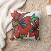 ポインセチア角枕 クッション (ブランケット)
