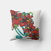 ポインセチア角枕 クッション (裏面)