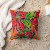 ポインセチア角枕 クッション (ブランケット)