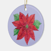 ポインセチア記念オーナメント/ラベンダカスタマイズー-! セラミックオーナメント (左)