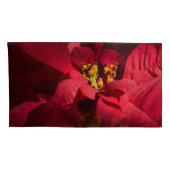 ポインセチア赤いクリスマスの花 枕カバー (裏面-右)