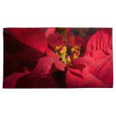 ポインセチア赤いクリスマスの花 枕カバー (正面右)