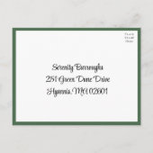 ポインセチア赤いクリスマスフローラ結婚式RSVP ポストカード (裏面)