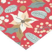 ポインセチア赤い背景の冬の休日 ショートテーブルランナー (コーナー)