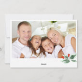 ポインセチア赤(鳥)ショウジョウコウカンチョウクリスマスグリーティング写真 シーズンカード (裏面)