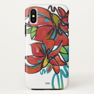 ポインセチア電話ケース iPhone XSケース