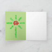 ポインセチア音楽ギフト食品デコレーションツリー シーズンカード (内部)