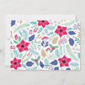 ポインセチア魔法ピンククリスマスホリデーフォトカード シーズンカード (裏面)