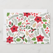 ポインセチア魔法レッドクリスマスホリデーフォトカード シーズンカード (裏面)