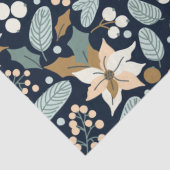 ポインセチア黒背景の冬の休日のラップ 薄葉紙 (詳細)